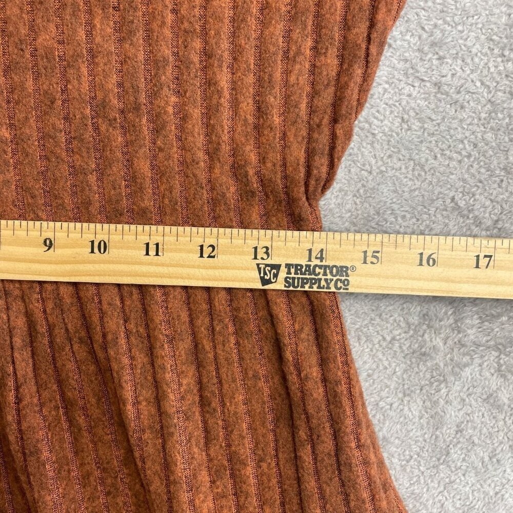 NEW Frye Women's S Ribbed Knit Mini Dress Rust Long sleeve - Picture 9 of 13
